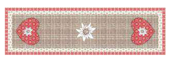Montagne Jacquard Table runner (Hiver) - Click Image to Close